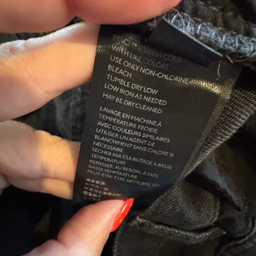 We The Free Jeans Maggie Mid Rise Straight Black 24 Distressed Frayed Button Fly - Picture 7 of 12